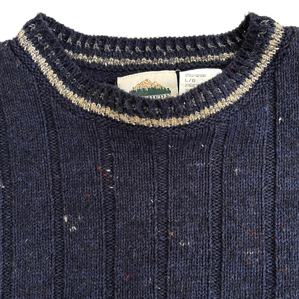 Northern Elements Oversized Wool Blend Crew Neck Knit Sweater - Picture 4 of 11